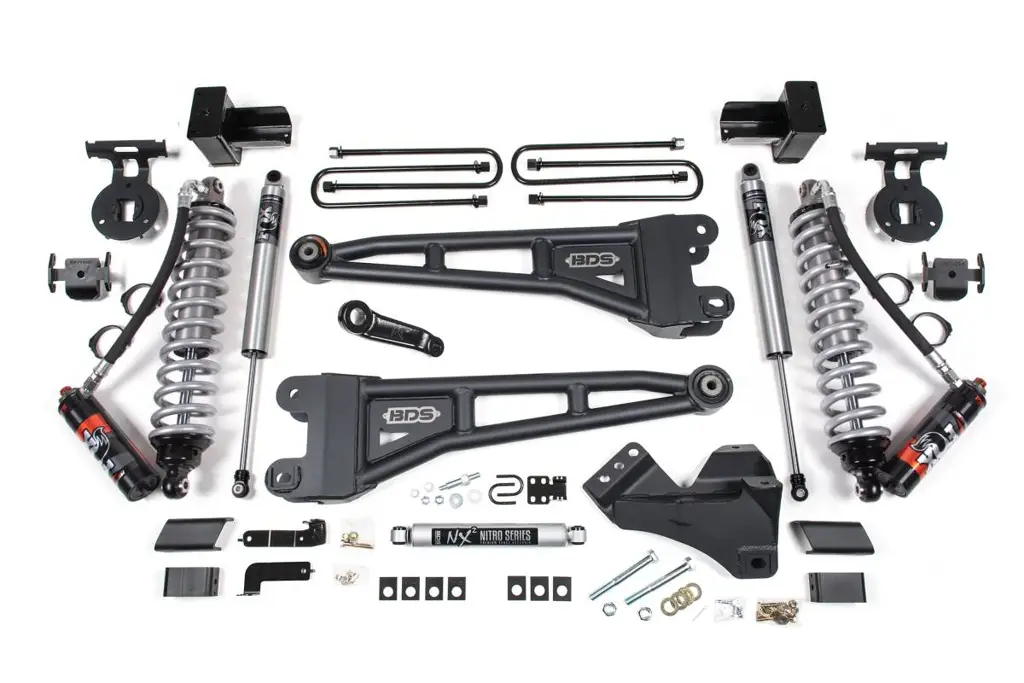 5 Inch Lift Kit w/ Radius Arm | FOX 2.5 Performance Elite Coilover Conversion | Ford F350 Super Duty DRW (2023-2026) 4WD Diesel | FOX 2.5 Performance Series HTO Rear Shocks | BDS Suspension thumbnail 2