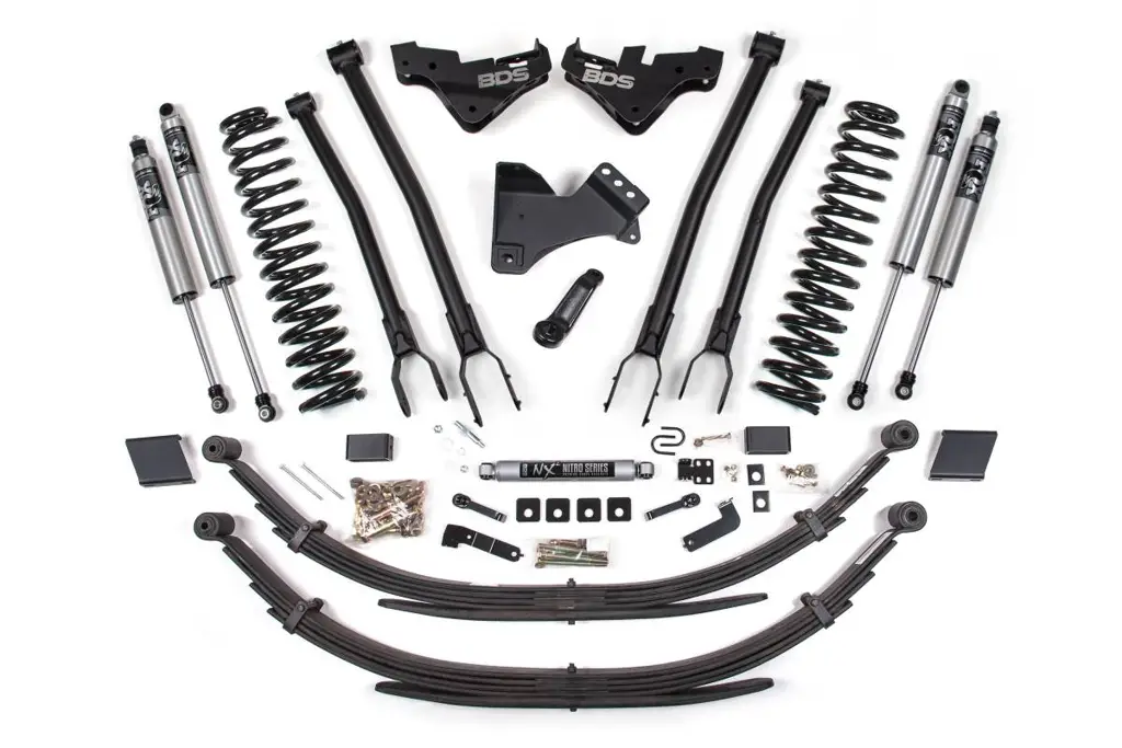 5 Inch Lift Kit w/ 4-Link | Ford F250/F350 Super Duty (2023-2026) 4WD Diesel | Leaf Springs | FOX 2.5 Performance Series HTO | BDS Suspension thumbnail 2