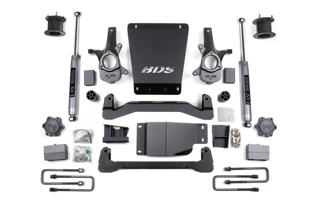 4.5 Inch Lift Kit | 2007-2013 Chevy Silverado / GMC Sierra 1500 4WD | Block Kit w/ FOX 2.0 Performance Series Shocks | BDS Suspension